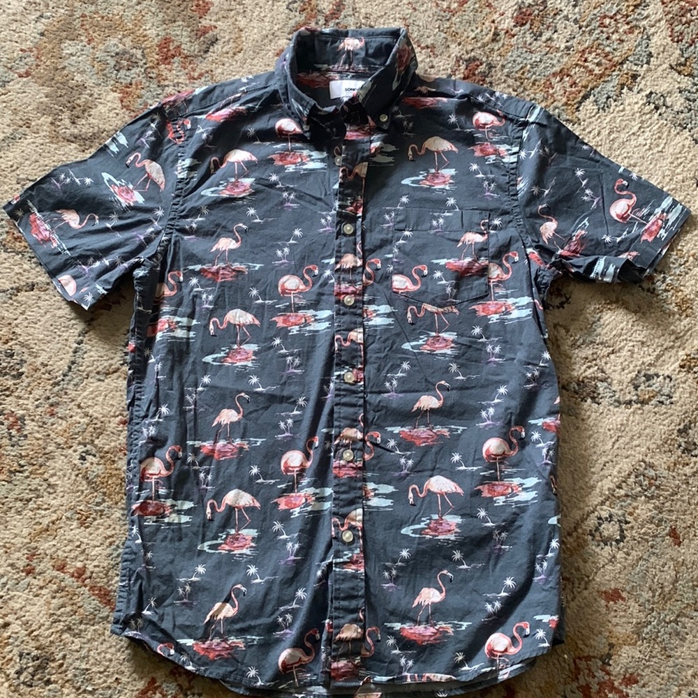 Mens flamingo shirt.